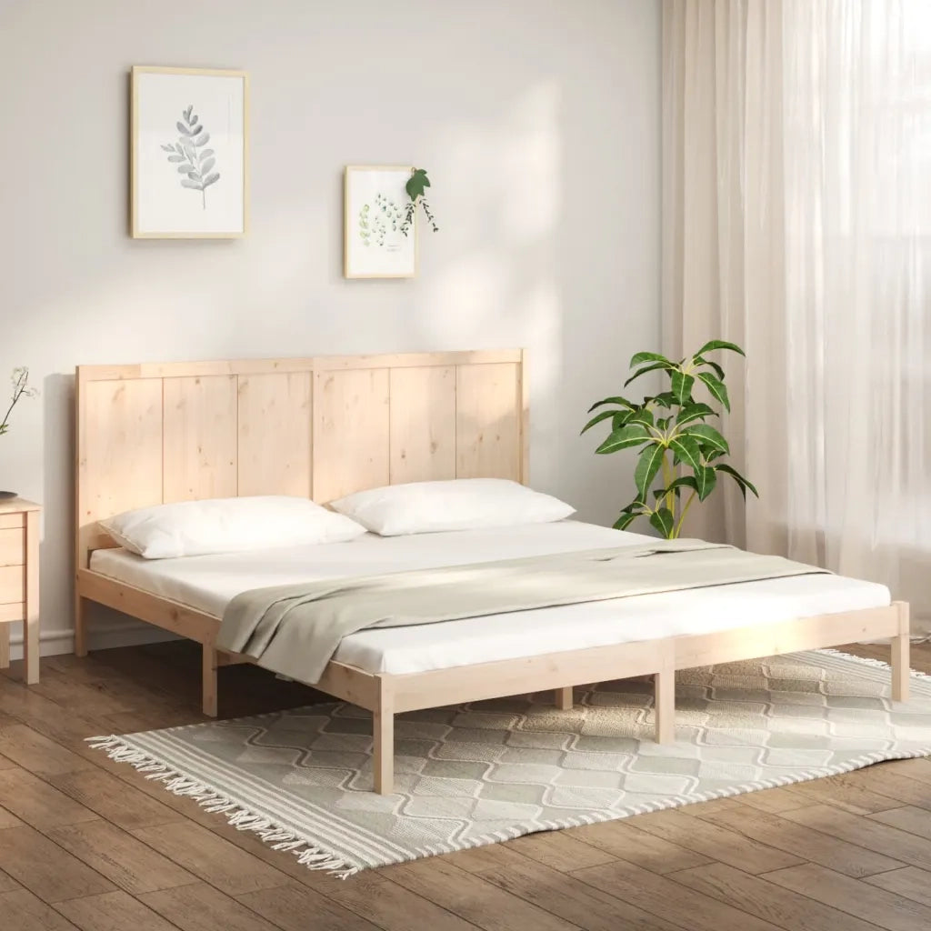 Giroletto senza Materasso 200x200 cm in Legno Massello di Pino 3105750