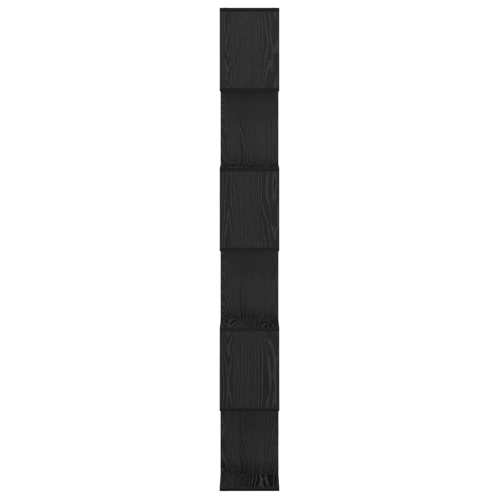 Mobile per Libri Rovere Nero 70x24x193.5 cm Legno Ingegnerizzato