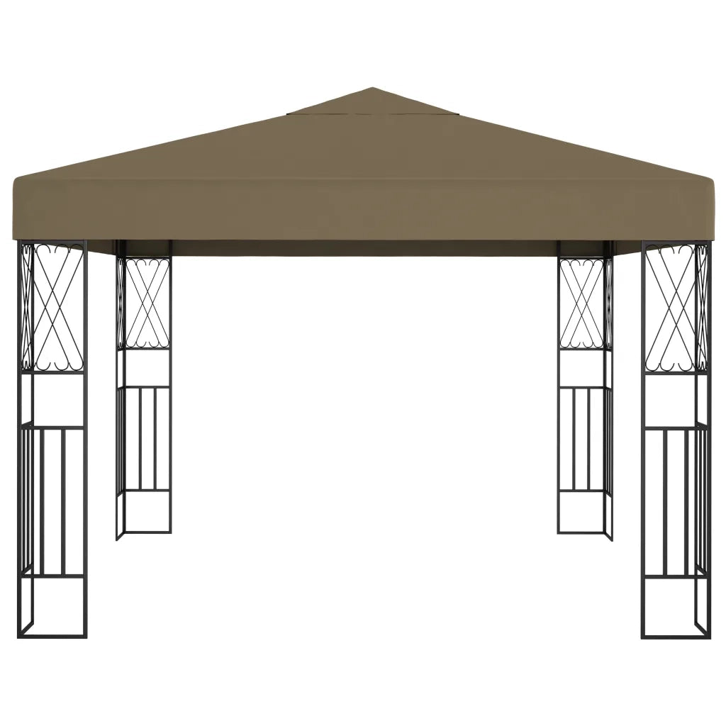 Gazebo 3x3 m Grigio Talpa in Tessuto 312269