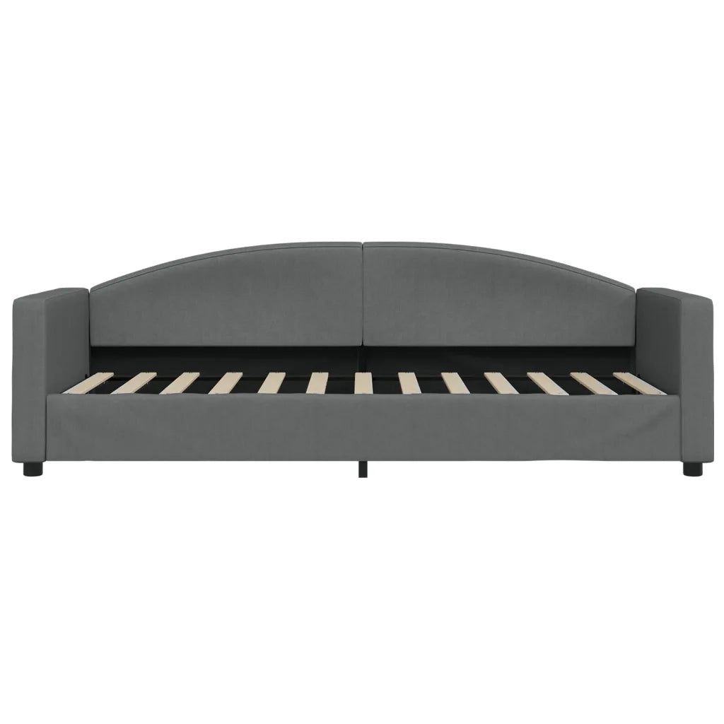 Divano Letto con Materasso Grigio Scuro 80x200 cm in Tessuto 3197166
