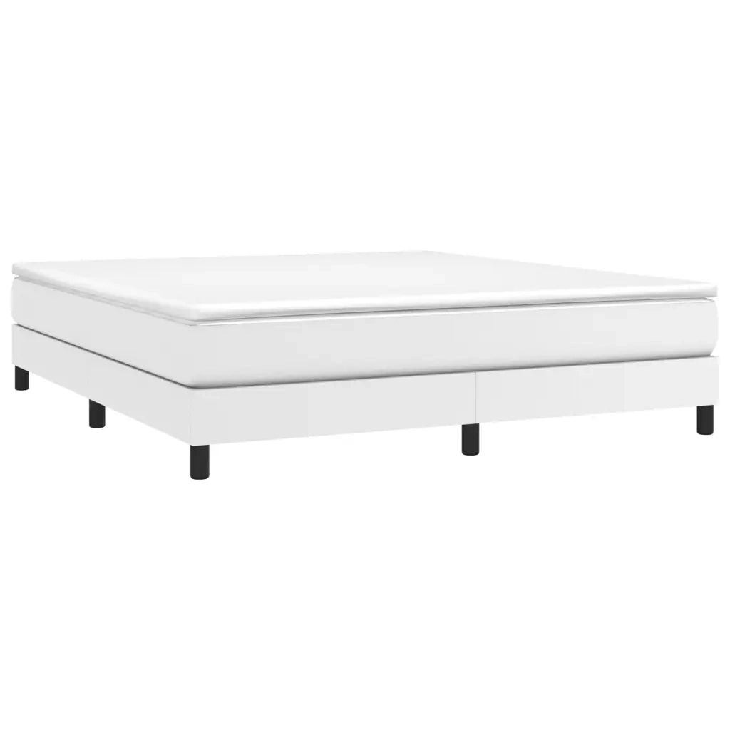 Giroletto a Molle con Materasso Bianco 160x200 cm in Similpelle 3144268