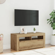 Mobile Porta TV con LED Artigianale 90x35x40 cm Multistrato 856322