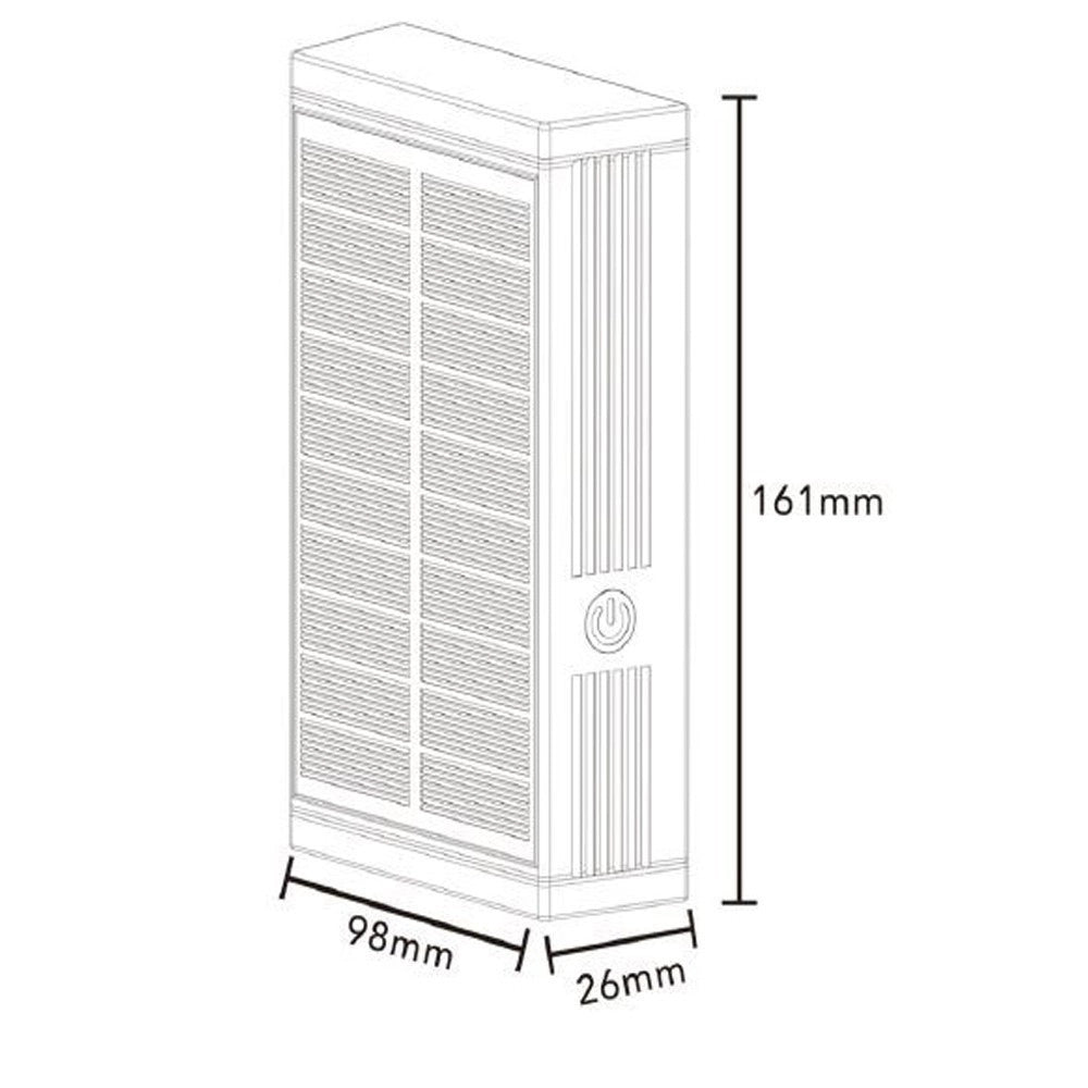 Trade Shop - Applique Solare 2 Watt Doppia Emissione Di Luce Tecnologia Cct Switch Ip54 Yh0630-3c -
