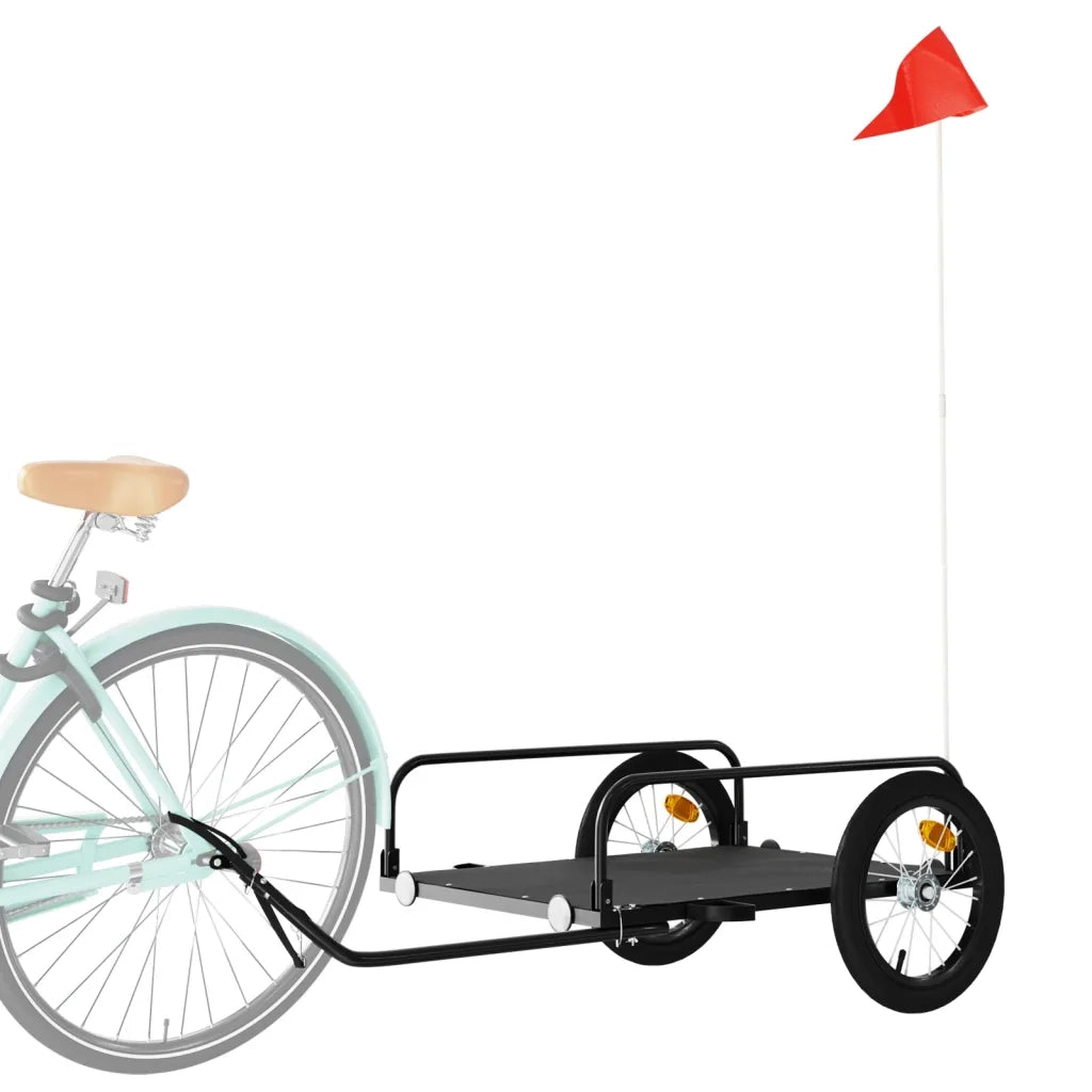 Rimorchio da Bici Nero 126x63x34 cm in Ferro CFW8025986