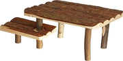 Nascondiglio e riparo naturale con scala 37 × 17 × 28 cm