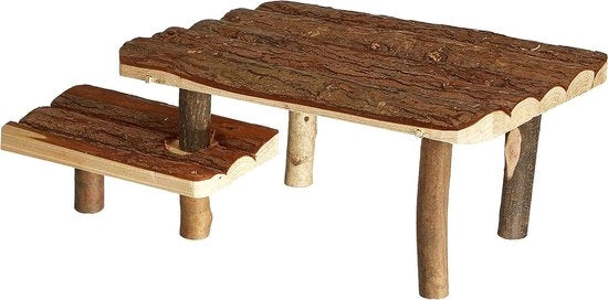 Nascondiglio e riparo naturale con scala 37 × 17 × 28 cm