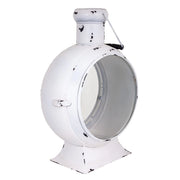 Lanterna in metallo bianco 25x38x55h