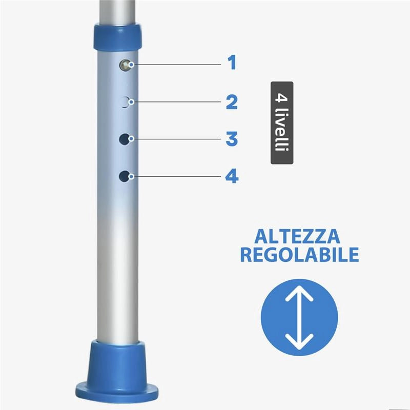 SEDIA PER DOCCIA IN ALLUMINIO ALTEZZA REGOLABILE E PIEDINI ANTISCIVOLO A VENTOSA