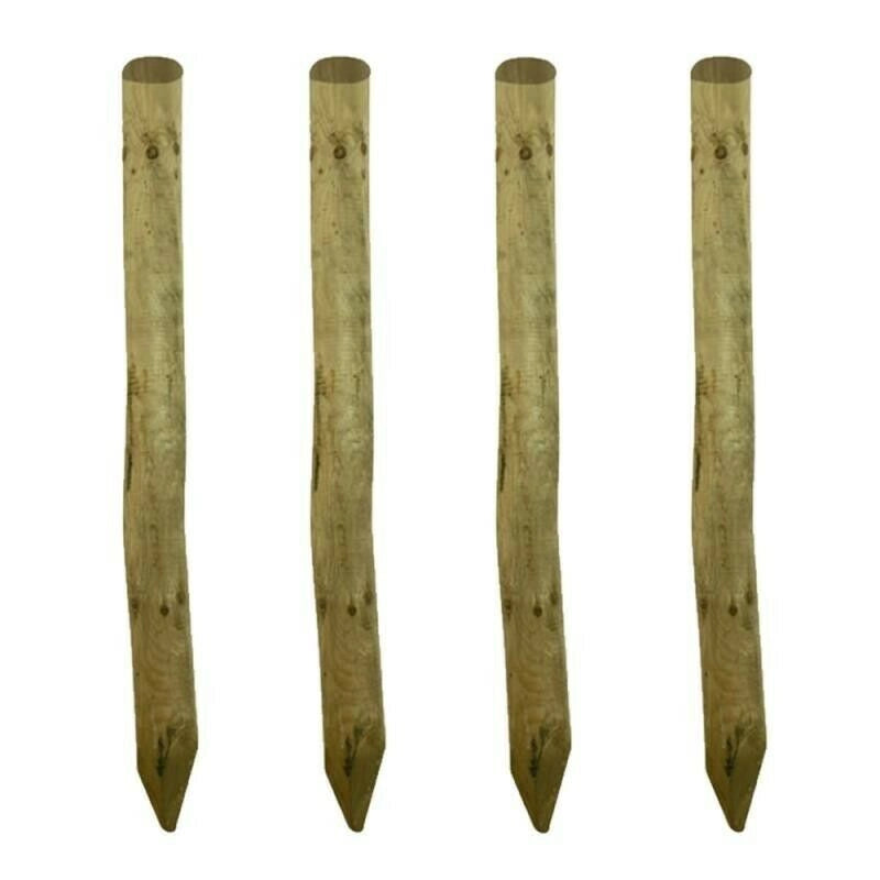PALO TONDO A PUNTA PZ.4 RECINZIONI STACCIONATE CM.6X250H PINO IMPREGNATO