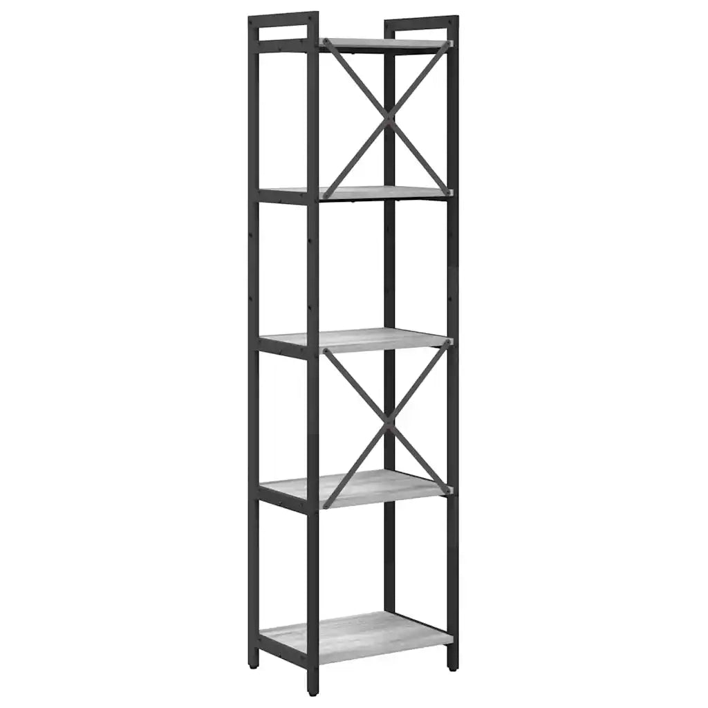 vidaXL Libreria Grigio sonoma 40 x 30 x 153 cm Legno multistrato