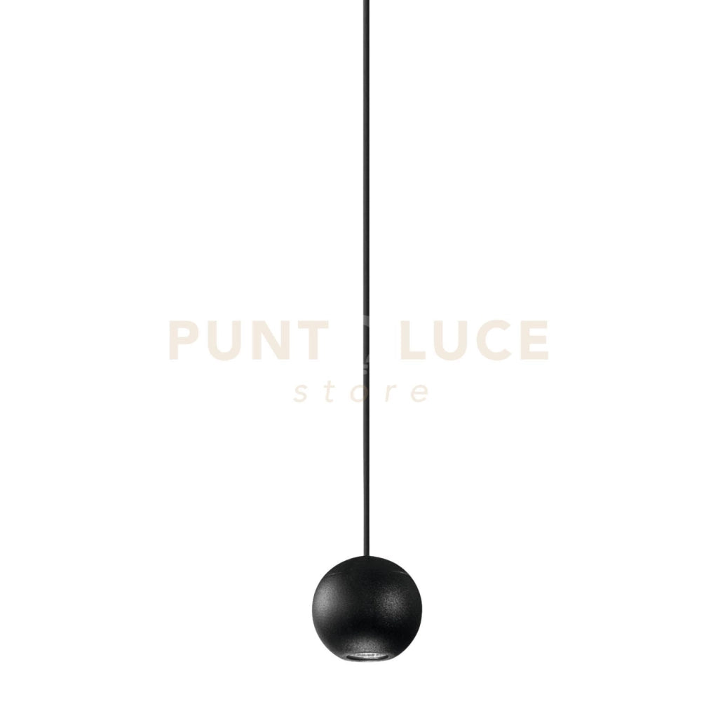 SOSPENSIONE PER BINARIO AD INCASSO SHIFT BALL NERA IN METALLO 48V 6W 3000K 590LM Ø50X47MM