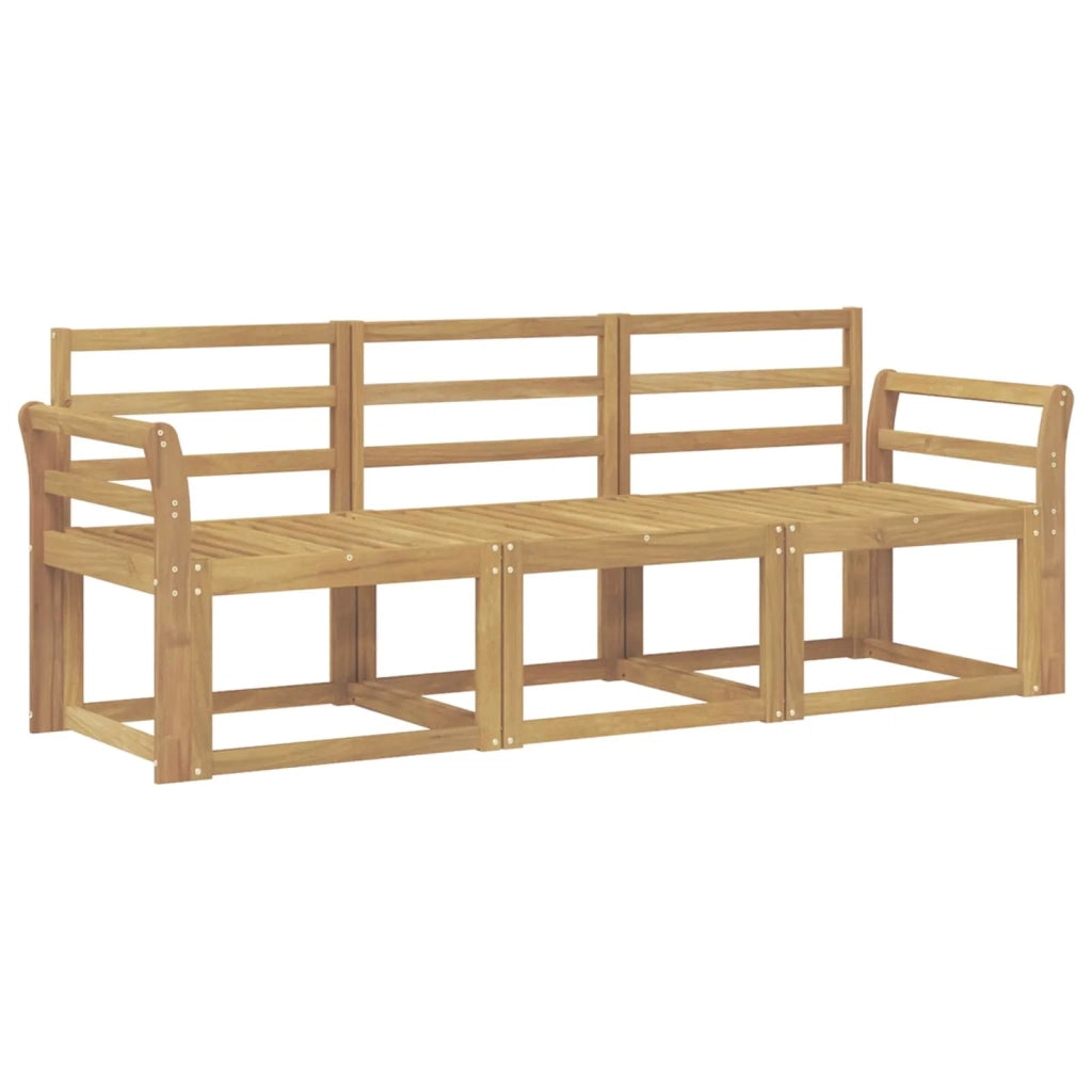 Set di divani da esterno 3 pcs Bianco 194 x 63 x 73 cm 3387173