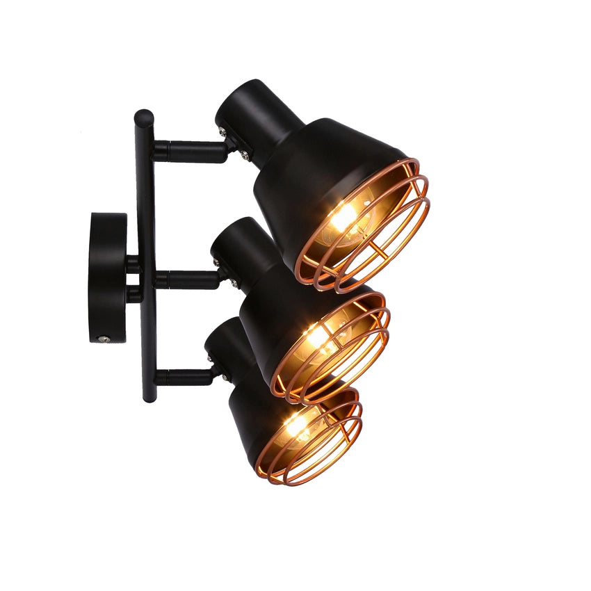 Plafoniera/Applique Candellux Neria 3xE14 nero rame 40W