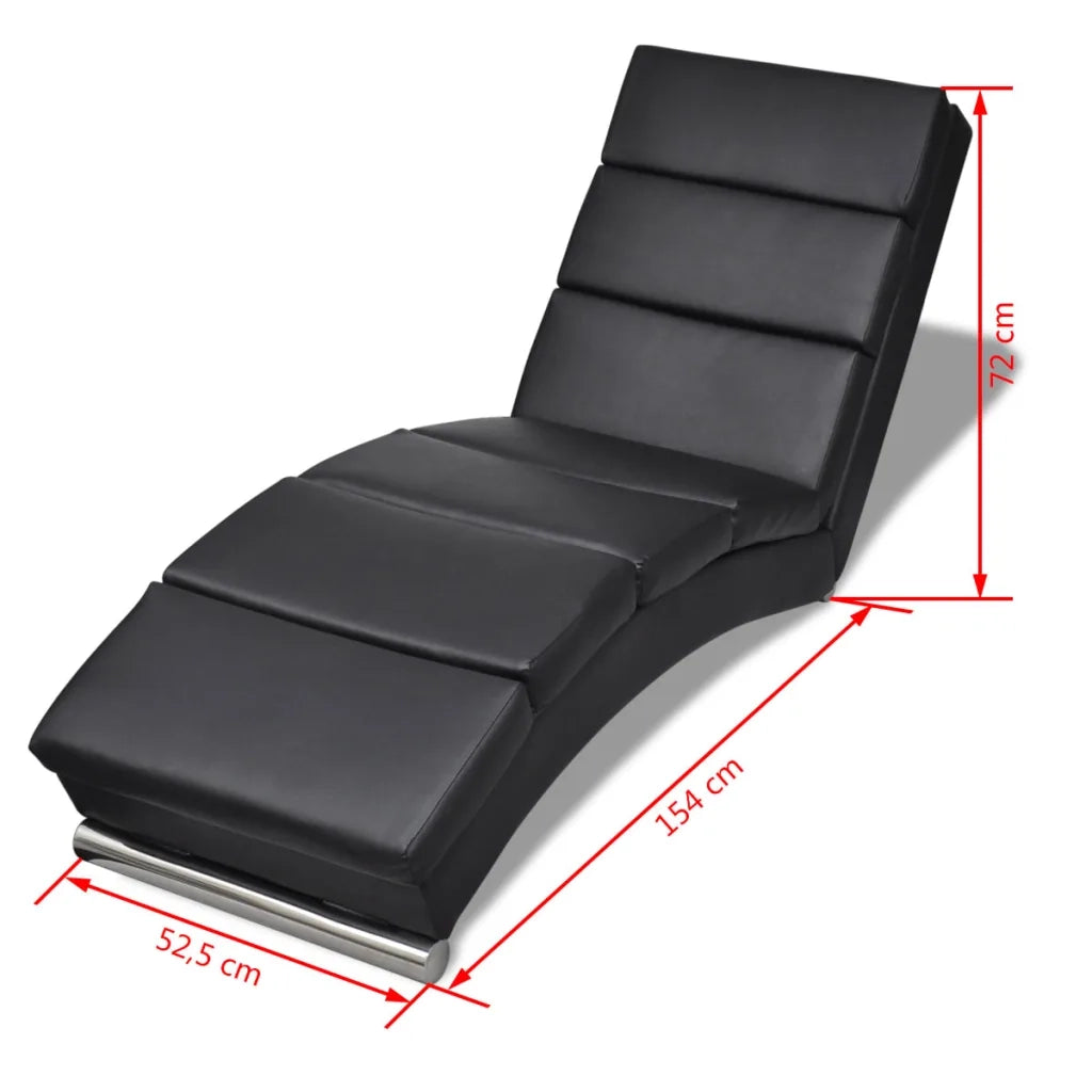 Sedia a Sdraio Nera in Similpelle cod mxl 58599
