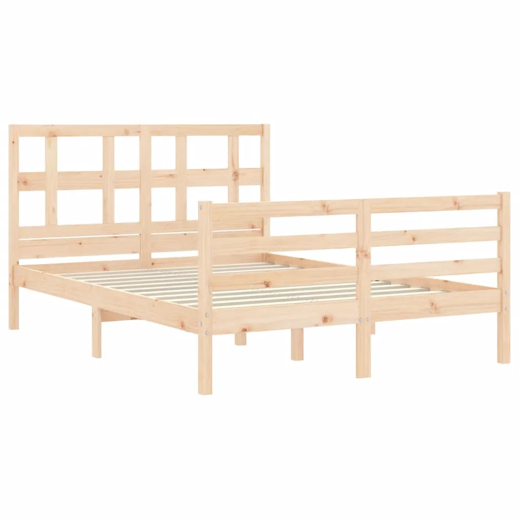 Giroletto con Testiera-Struttura Letto con testiera 120x200 cm in Legno Massello 751431