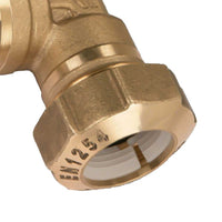 Raccordo curvo femmina in ottone per polietilene