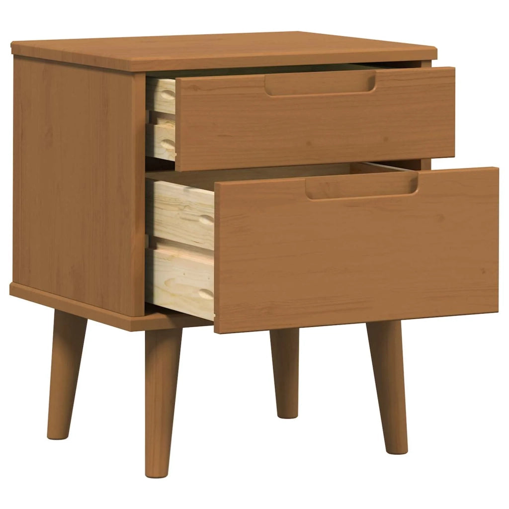 Comodino | Armadio da Notte | Mobiletto da notte con cassetto Caramello 40 x 35 x 48 cm