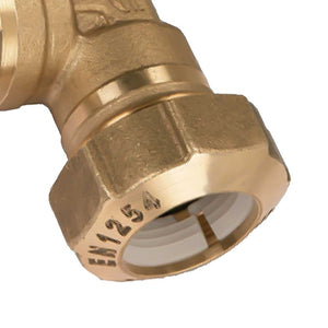 Raccordo curvo femmina in ottone per polietilene