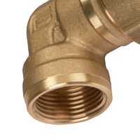 Raccordo curvo femmina in ottone per polietilene