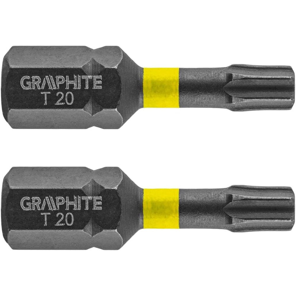 Topex 56h513 inserti ad impatto o tx20 x 25 mm, 2 pz ds