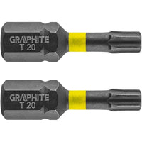 Topex 56h513 inserti ad impatto o tx20 x 25 mm, 2 pz ds