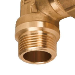 Raccordo curvo maschio in ottone per polietilene