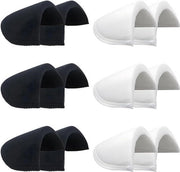 6 Paia di Supporti per Spalle Tomedeks - Pads Antiscivolo per Abiti - Piuma Riciclabile - Abiti da Donna Abiti da Uomo - Nero Bianco
