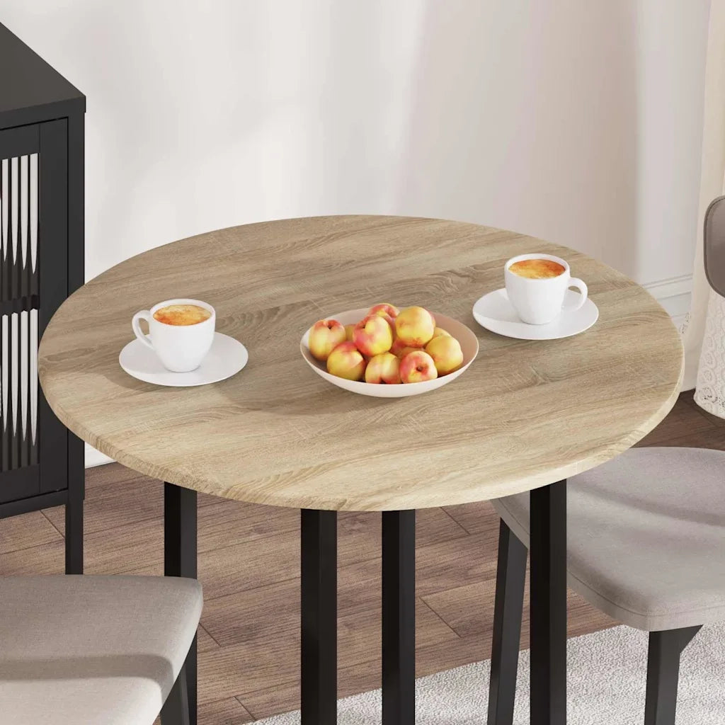 Piano del tavolo rovere sonoma Ø 80 x 1,5 cm Legno multistrato