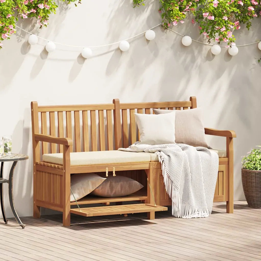 vidaXL Panca da Giardino con Contenitore Marrone 150 x 60 x 90 cm