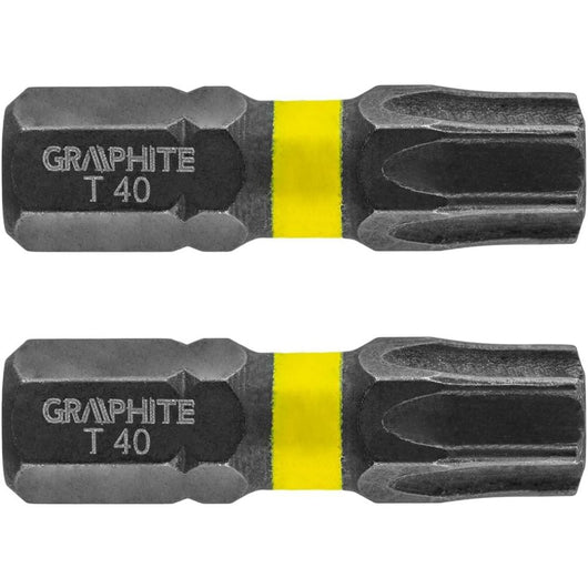 Topex 56h517 inserti ad impatto o tx40 x 25 mm, 2 pz