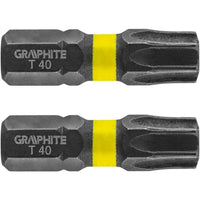 Topex 56h517 inserti ad impatto o tx40 x 25 mm, 2 pz