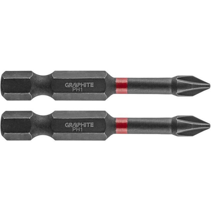 Topex 56h518 inserti ad impatto o ph1 x 50 mm, 2 pz ds