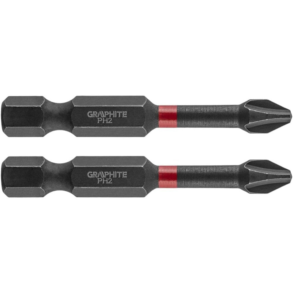 Topex 56h519 inserti ad impatto o ph2 x 50 mm, 2 pz ds