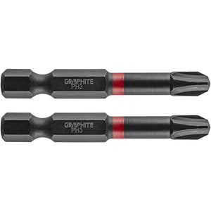 Topex 56h520 inserti ad impatto o ph3 x 50 mm, 2 pz ds