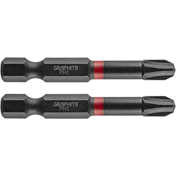 Topex 56h520 inserti ad impatto o ph3 x 50 mm, 2 pz ds