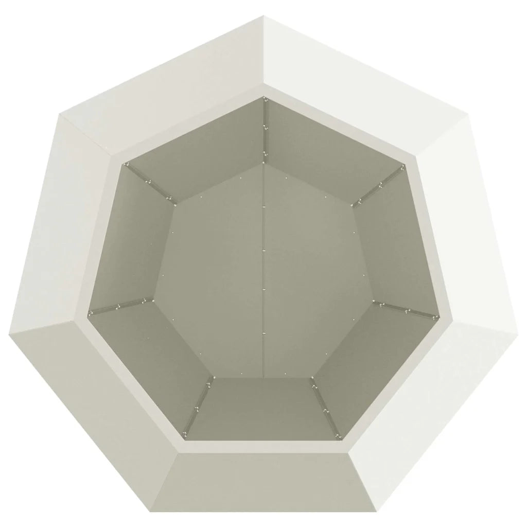 Fioriera | Cassetta per fiori | Vaso Bianco 100 x 100 x 80 cm Acciaio