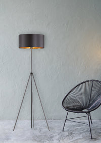 Piantana da Interno  E27 in Metallo Nero Opaco