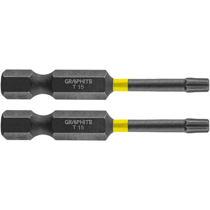 Topex 56h524 inserti ad impatto o tx15 x 50 mm, 2 pz