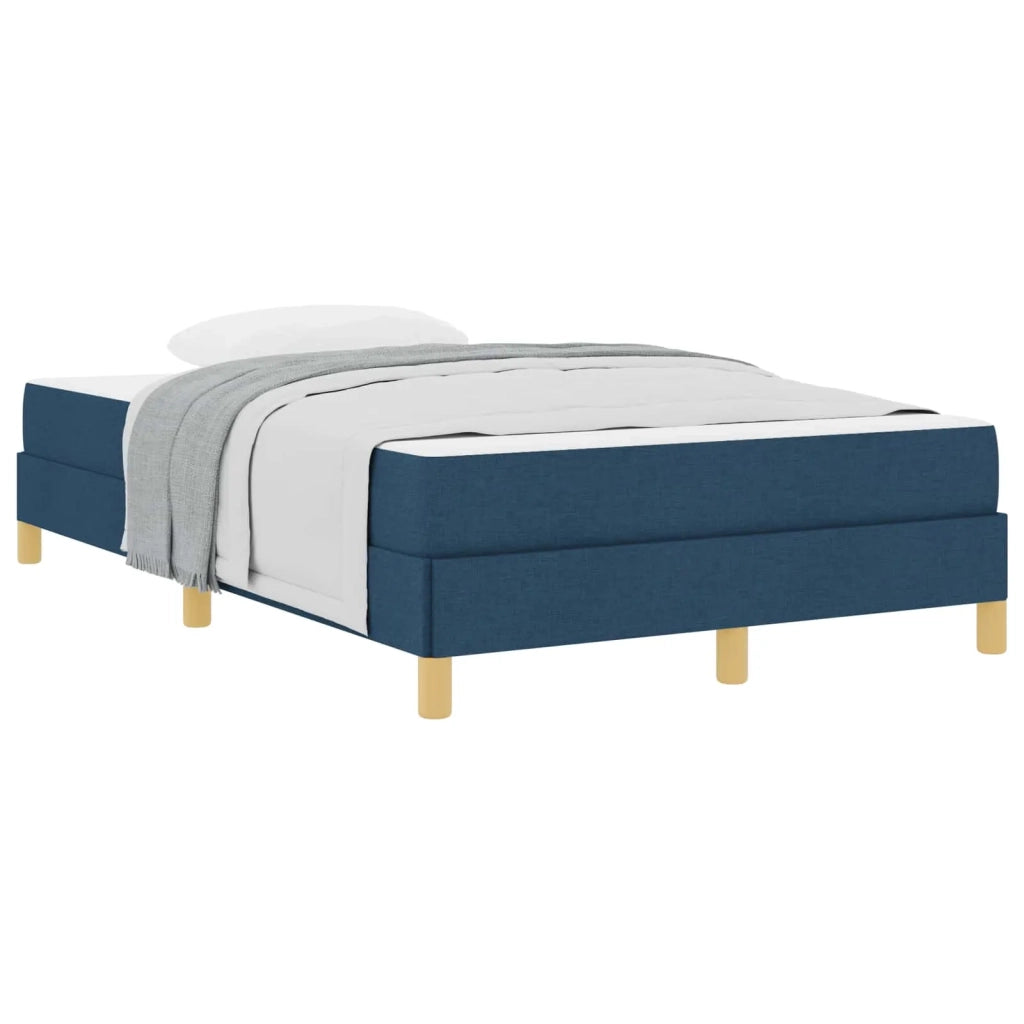 Letto a molle con materasso Blu 120 x 200 cm Tessuto