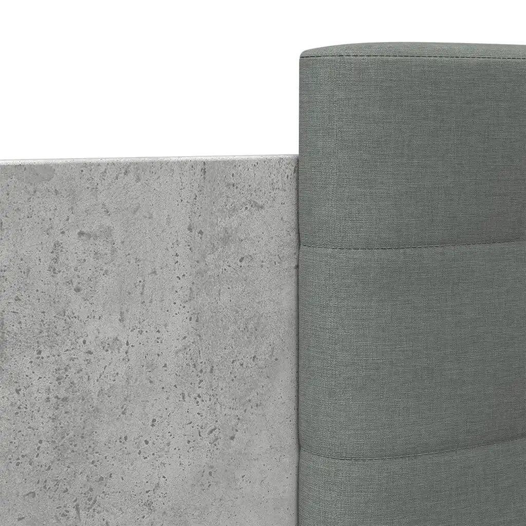 Giroletto con Testiera e LED-Struttura Letto con testiera Grigio Cemento 100x200 cm 306346