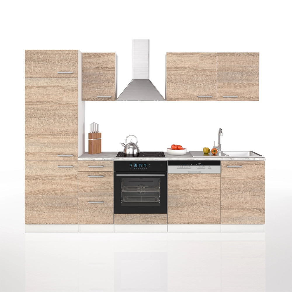 Vicco Cucina componibile Sonoma 270 cm senza piano di lavoro