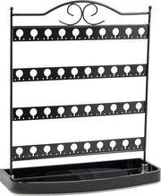 Orecchini Decorativi Organizzatore Display Supporto di Ripostiglio (nero, base a specchio)
