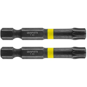 Topex 56h529 inserti ad impatto o tx40 x 50 mm, 2 pz ds