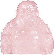 Rossoquartz Gesneden Edelsteen Beeld di un Buddha Sorridente, Cristalli Curativi Talismano di Buon Fortuna Buddha Maitreya Beffati per Feng Shui Scultura Decorativa Portafortuna