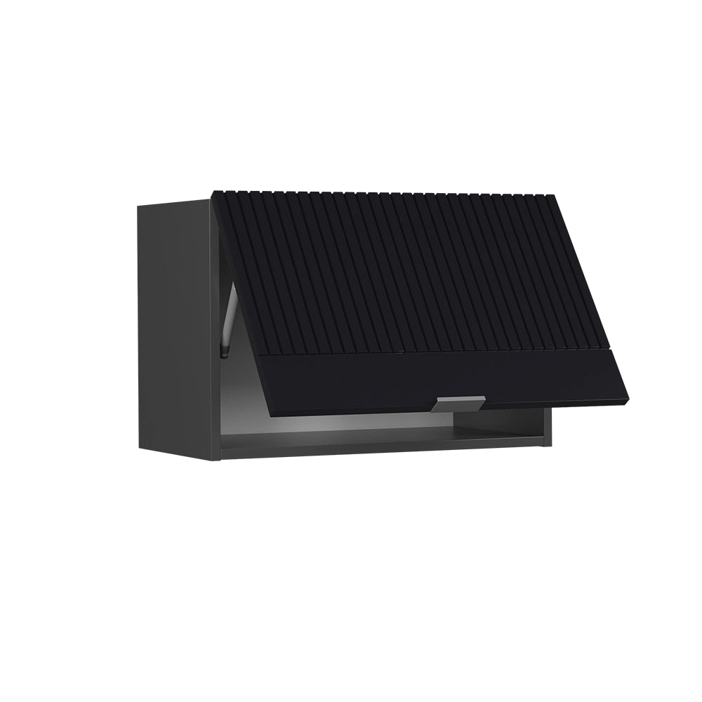 Pensile da cucina Fame-Line Nero rigato/Antracite 60 cm Piatto Vicco