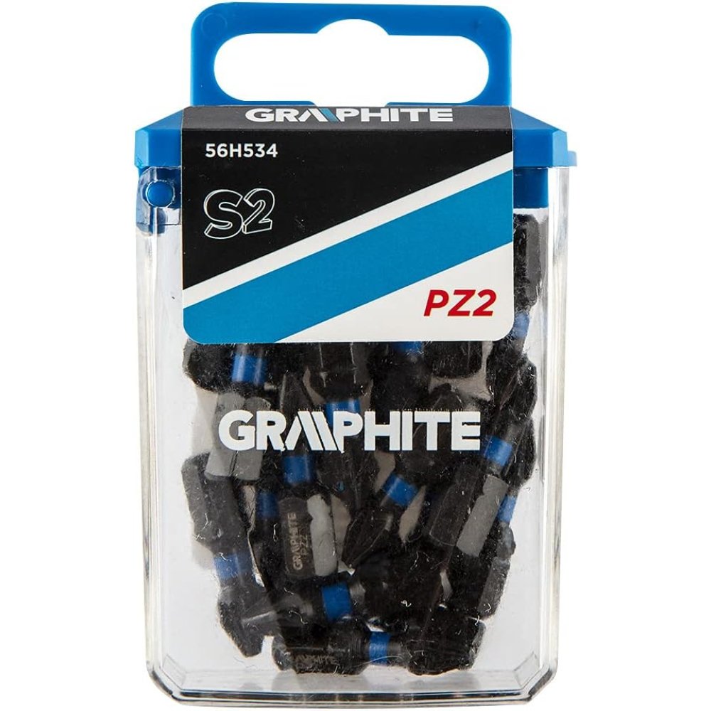 Topex 56h534 inserti ad impatto o pz2 x 25 mm, 20 pz ds