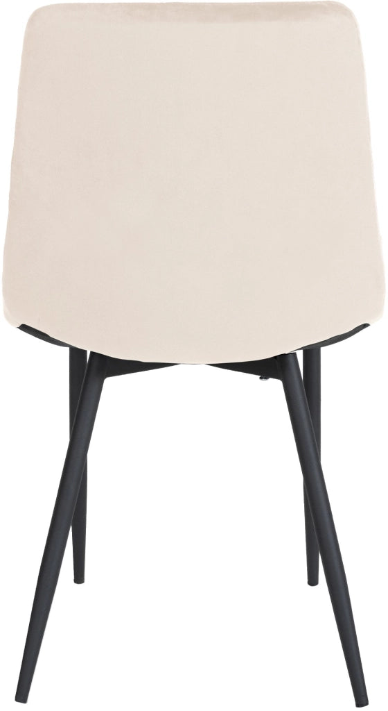 Sedia da pranzo Telde Velvet crema