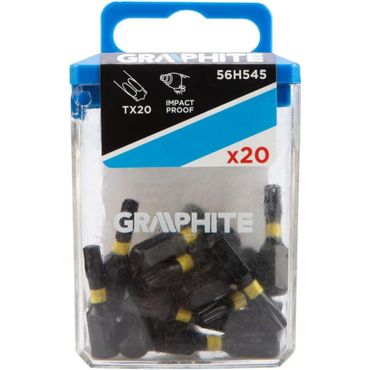 Topex 56h545 inserti ad impatto o tx20 x 25 mm, 20 pezzi. ds