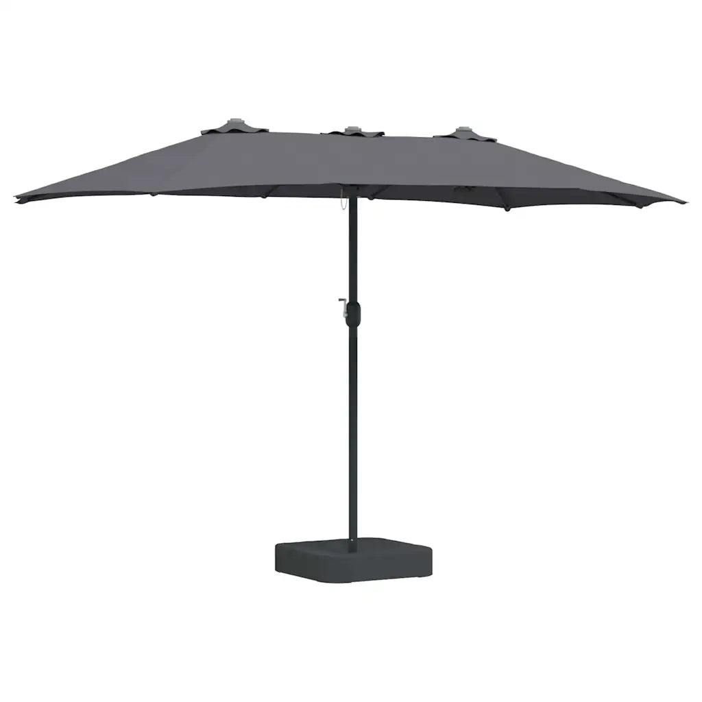 Ombrello da giardino Antracite 385 x 209 x 244 cm 42003277