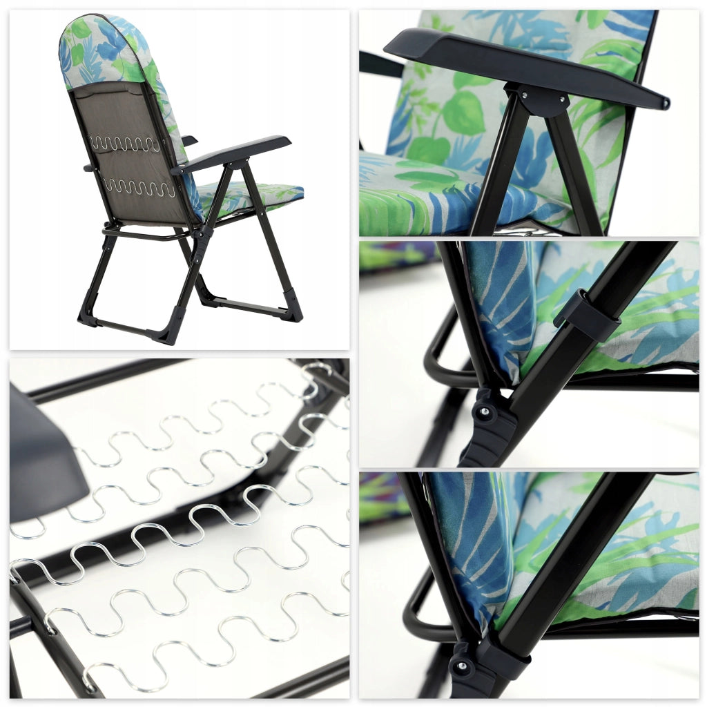 Sedia a sdraio da giardino KADAX, pieghevole, da spiaggia, regolabile, comoda, per turisti, da terrazza
